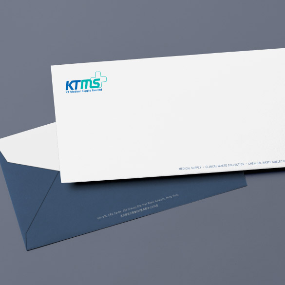 統一顏色的信封信紙，專色的Logo，突出公司形象