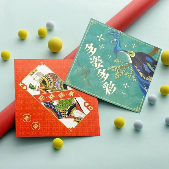 The New Year candies and red packets are set off in a creative red shape, with DIY children's photos and illustrations printed on the face and the words "Wish you good fortune" and "Good health" written on it. It is a must-have for the New Year.